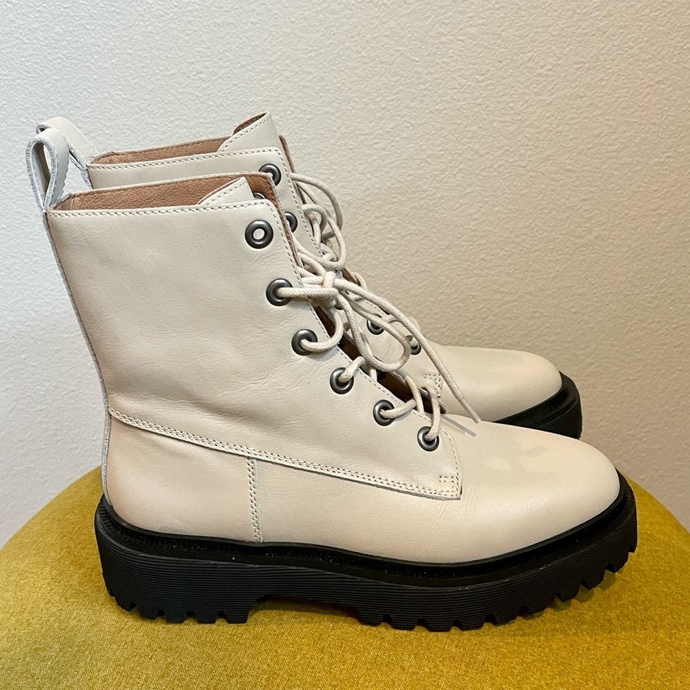 Brand New Madewell Leather Lace-up Lugsole Boots